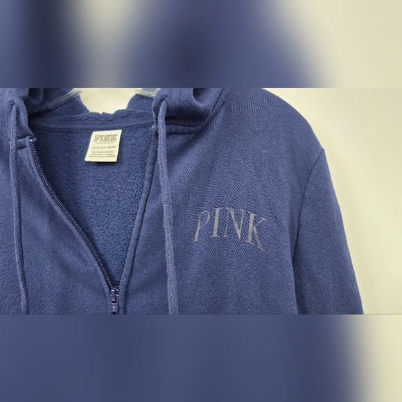 Victoria’s Secret PINK Everyday Women's Full Zip Hoodie Sweatshirt X-Small Blue - Picture 7 of 14
